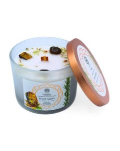 Green Tree Gemstone Candle Vitality Sweet Ginger 256g