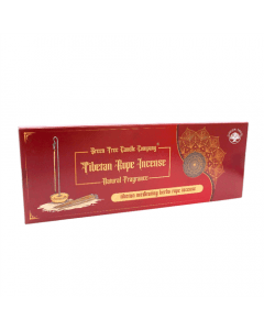 Green Tree Tibetan meditating herbs rope incense with holder