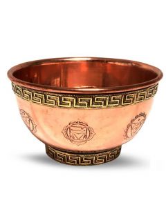 Tibetan Incense Burner / Copper 7 Chakras Offering Bowl