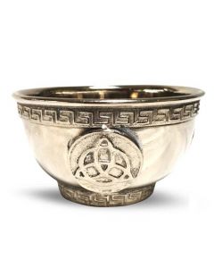 Tibetan Incense Burner / Silver Triquera Offering Bowl